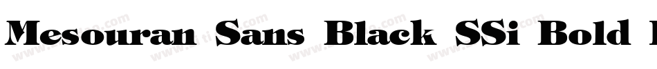 Mesouran Sans Black SSi Bold Italic字体转换